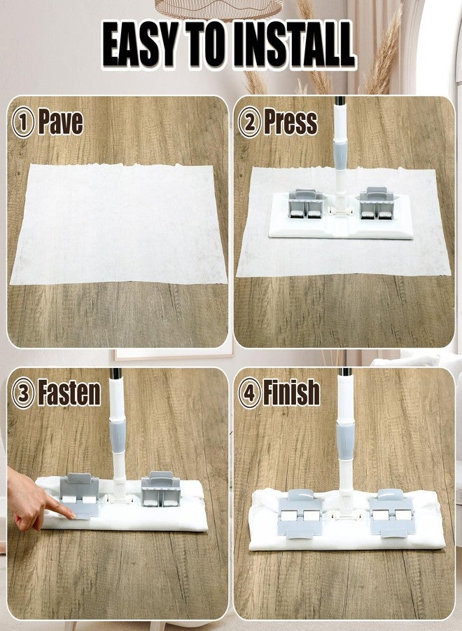 FillTouch 100 Counts Sweeper Wet Mopping Cloths 17.7 x 11.8'' X Large Wet Mop Pads Refills XL Disposable Floor Wipes Duster for Sweeping Scrubbing Cleaning Dry Wood Hardwood Tile - Image 5